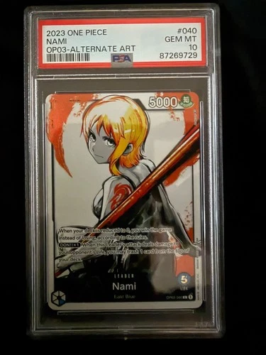 2023 Nami OP03-040 Alternate Art Foil LEADER Pillars of Strength ENGLISH PSA 10