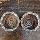 2 ORTEGA Mexico 925 Sterling Silver Pierced Coaster sWood Condiment 222gr 3.5" — photo 5