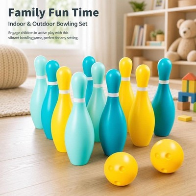 Bowling Set für Kinder, Pädagogisches Familienspiel, Vielseitiges Bowling Set