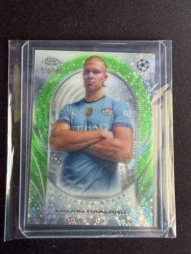 2025-26 Topps Chrome UCC Erling Haaland Ultimate Stage Green Refractor /199