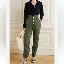 VERONICA BEARD 298 Jeans Tedi Tapered High-Waist Button Fly Pants Size 25