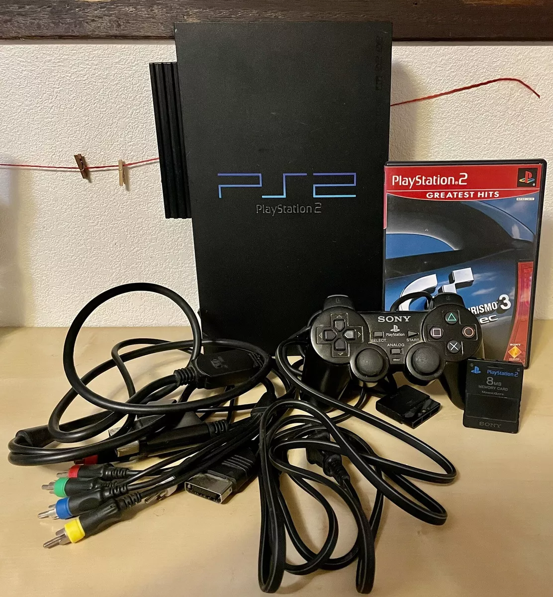 Restored Black PlayStation 2 PS2 Fat Console (Refurbished)