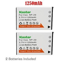 2x Kastar Battery for Casio NP-20 Exilim EX-S20 EX-S100 EX-S500 EX-S600 EX-S770
