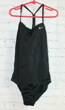 NWT Nike Swim Big Girls' Racerback One Piece Swimsuit Black Sz XS, S, M, OR XL