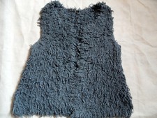 MARC AUREL Zottelweste blau Gr. 36 TOP ST921