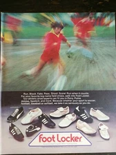 Vintage 1981 Foot Locker Shoes Full Page Original Ad - 721