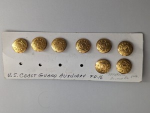 8 Vintage USCG US Coast Guard Auxiliary Superior Button Company