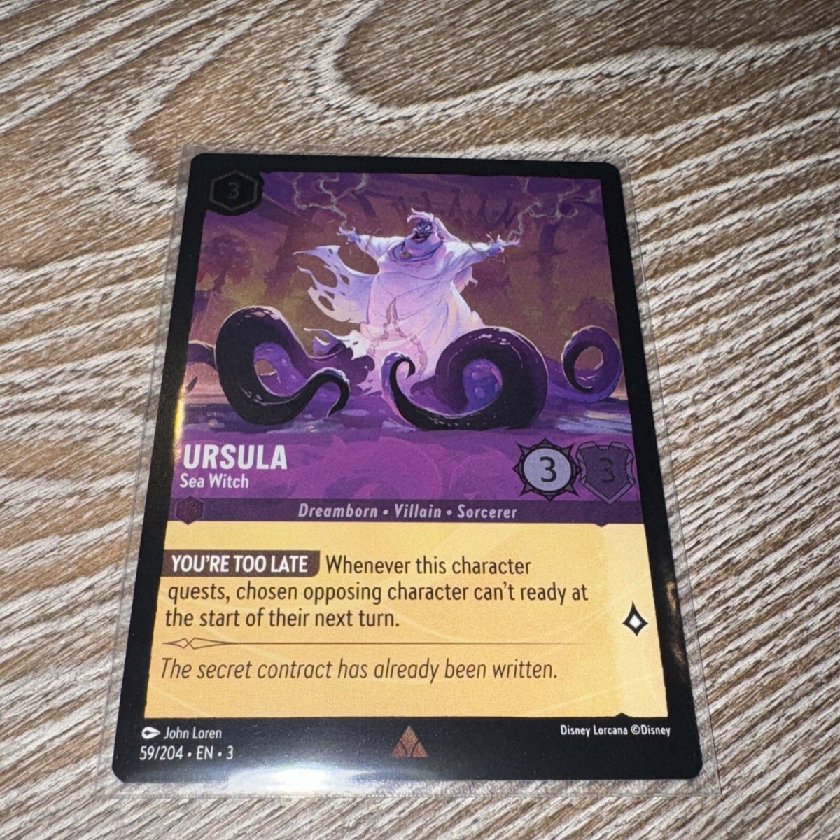 DISNEY LORCANA INTO THE INKLANDS NON FOIL RARE CARD URSULA 59/204 | eBay