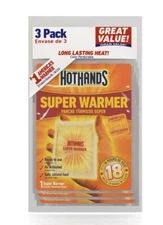 HotHands Super Warmer Ready to Use Air Activated Safe Natural Heat (Pack of 3)