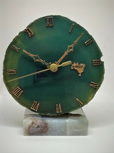Brazil Mini Watch Desk Clock Brazilian Marble Decor 5" x 4" Brasil