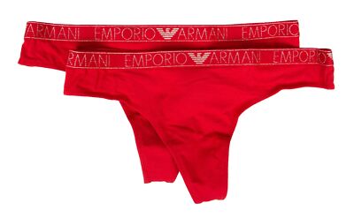 EMPORIO ARMANI women's thong 2-piece thong visible elastic cotton article 163333
