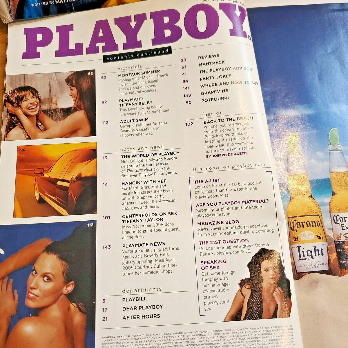 Playboy Mag. Red Hot Summer Issue July 2007 Amanda Beard Bruce