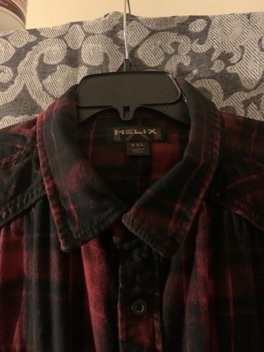 Helix Flannel Shirt Red Multicolor Plus size XXL - 第 3/6 張圖片