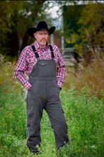 Wyoming Traders Mens Gray 100% Wool Ranch Wear Bibs Coveralls Size 36