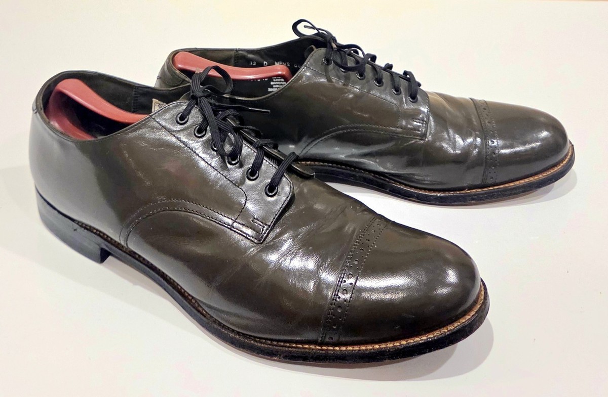 Stacy Adams Madison Cap Toe Oxford Leather Gray Mens Dress 