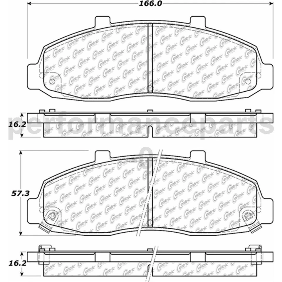 Juego de pastillas de freno de disco delanteras rotor de freno de disco para Ford F-150 1997-2003 Foto 3 de 4