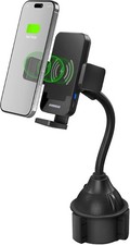 15W Wireless Charging Cup Holder Phone Mount Gooseneck Auto