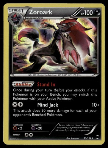 Zoroark 91/162 Holo Rare BREAKthrough Pokemon Near Mint