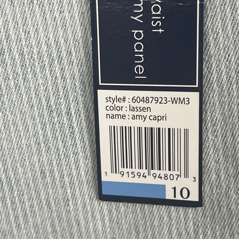 Bandolino Capri Mujer 10 Azul Blanco Pin Rayas Amy Mezcla Algodón Elástico Foto 3 de 4