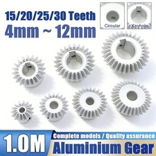 1 Modulus  Aluminium Umbrella Tooth Gear Bevel Gear 15/20/25/30 Teeth, Ratio 1:1