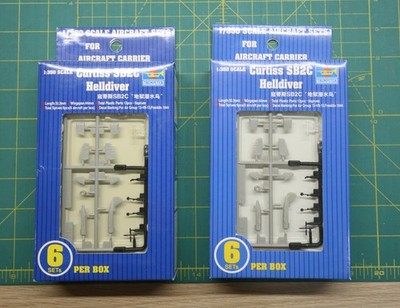 Lot of 2 Trumpeter 1/350 Scale Curtiss SB2C Helldiver Aircraft Sets