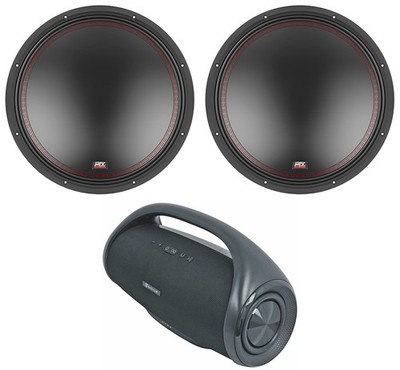 (2) MTX 5515-22 15'' 800 Watt DVC 2-ohm Car Audio Subwoofers + Home Speaker