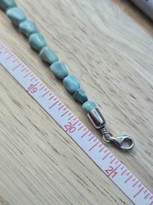 DTR Jay King Turquoise Beaded Nugget Necklace Sterling Silver 925 DTR 21''
