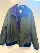 Vintage 90s L.L.Bean Warm Up Jacket Olive Green Purple Fleece Men s XL