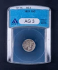 1921 Mercury Dime 10c ANACS AG3 Thin Holder ANA735