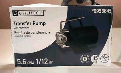 Utilitech Transfer Pump #0955645 5.6 1/12HP 115V - (NEW) FREE SHIPPING
