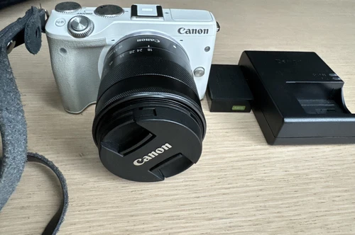 Canon EOS M3 Mirrorless Digital Camera  24.2MP  18-55mm f/3.5-5.6 IS STM Lens 