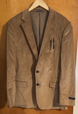 Corduroy Blazer Mens 46 Long Stafford Tan Classic Fit