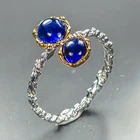 Jewelry gem Blue Sapphire Ring 925 Sterling Silver Size 10 /R473858