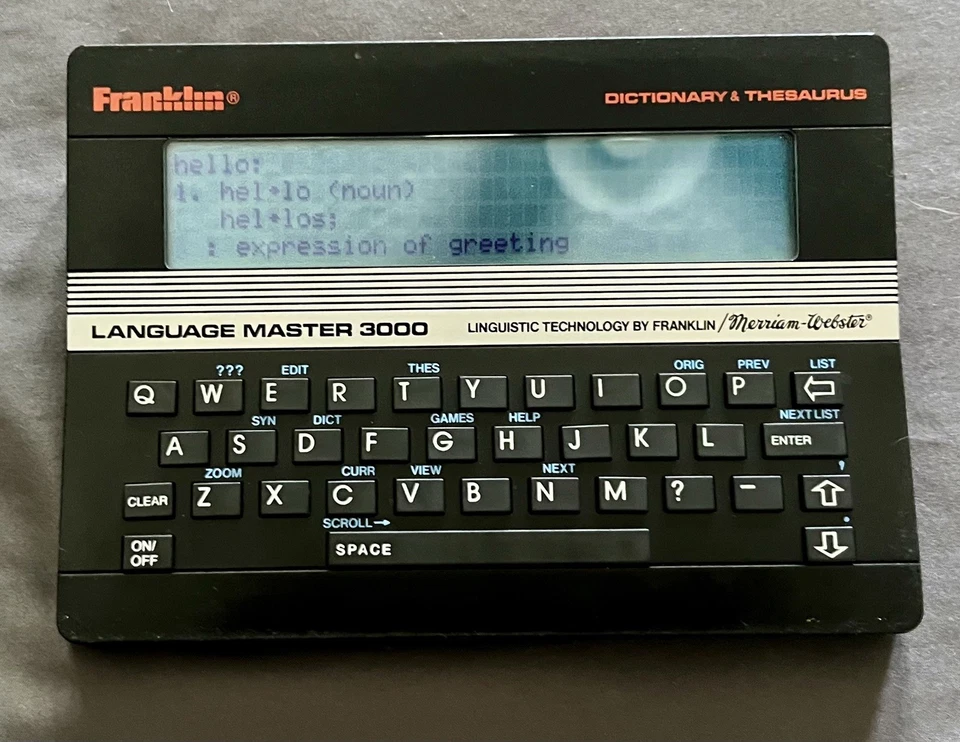 Franklin Language Master 3000 Electronic Dictionary Thesaurus Marriam-Webster - Image 2 of 3