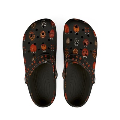 Clogs, Lady Bug Collage, Insect Lovers, Fun Foam Rubber Shoes, Casual Footwear