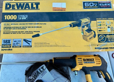 #ad DeWalt DCPW1000B 60V FLEXVOLT 1000 PSI Cordless Pressure Washer Tool Only $159.99