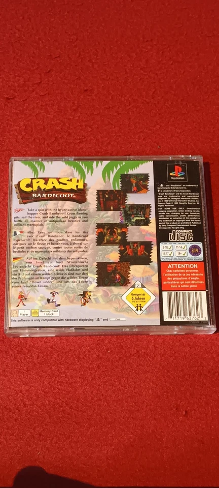 Crash Bandicoot - Jeux Vidéo Sony PS1 / Playstation 1 - VF / PAL - Photo 2/3