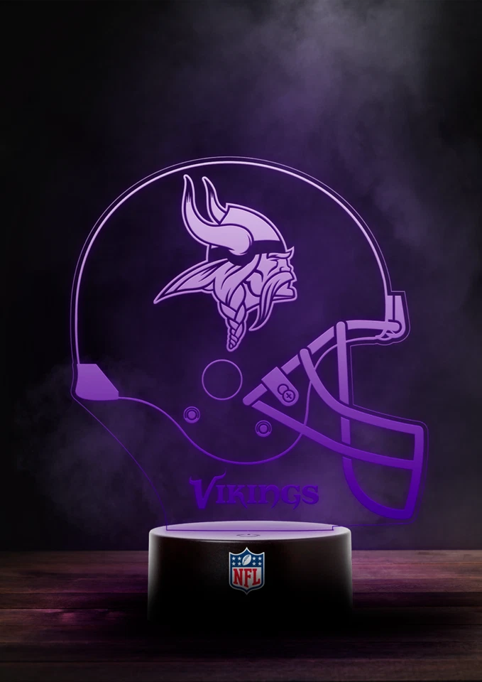 BDA Minnesota Vikings NFL Multi Color LED Leuchtaufsteller in Helmform