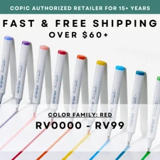 RV0000 - RV99 * COPIC Sketch Marker Red - U.S. Authorized Retailer
