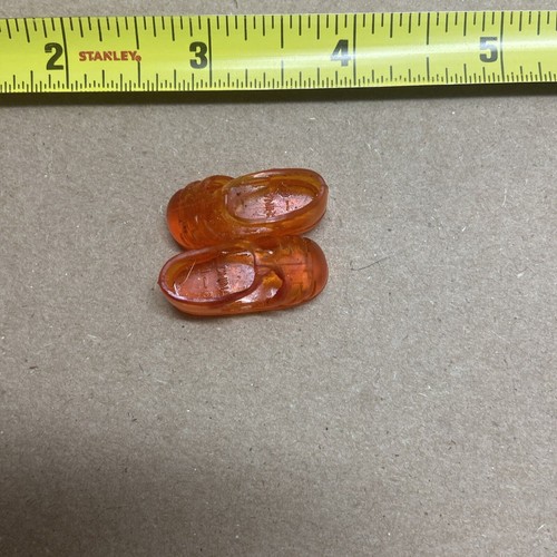 Orange Jelly Shoes 11 inch Fashion Doll Accessories 1 Pair - Picture 3 of 3