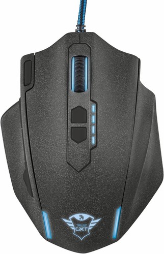 Trust GXT 155 Gaming Maus, 10.000 DPI, RGB, 8 Tasten, USB - Schwarz/Grau