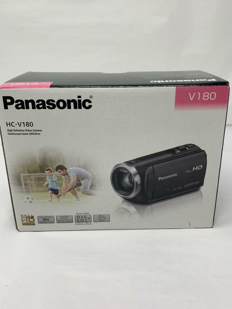 Panasonic Full HD Video Camera Camcorder HC-V180K, 50X Optical Zoom, 1/ ...