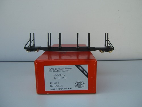 PSC 15602 100 ton Log Car lackiert messing schwarz OVP Spur H0 | Condition: Gebraucht