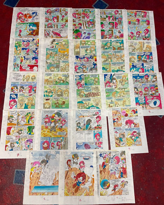 KNUCKLES #11 comic ART color guides RARE SET  22 pages SONIC HEDGEHOG ECHIDNA