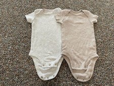 Carter's Girls Gray  Brown Bodysuits 0-3M