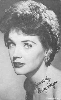 Polly Bergen American Schauspielerin / Singer Arkade Karte Einfarbig Schwarz