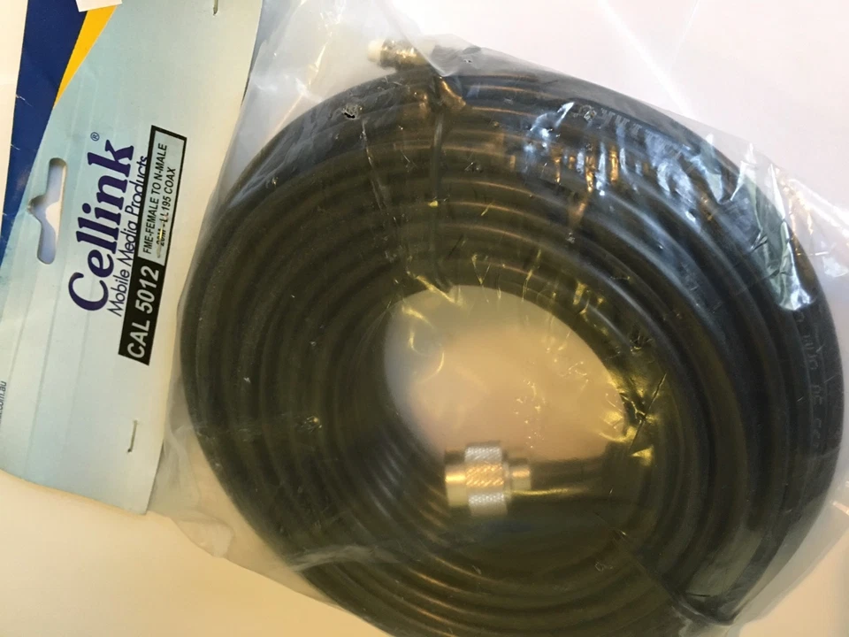 Yagi Coaxial Lead x20 Metres "N" Connector-M to FME-F LL195 Low-Loss CAL5012 - Image 2 of 4