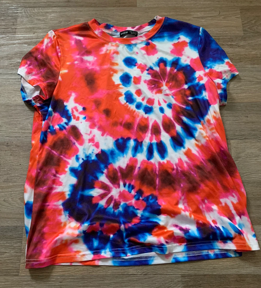 Tie dye t shirt shein hot sale