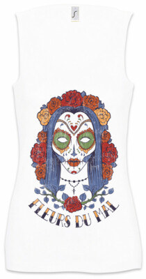 Fleurs Du Mal Damen Tank Top Holi Tattoo Tätowierer Skulls Mexiko Latino Blumen