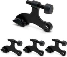 4 Pack Hinge Pin Matte Black Door Stopper, Adjustable Heavy Duty Door Stopper